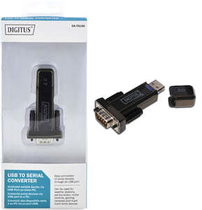 Commercial photography: Digitus USB 2.0 Type A (M) to Serial RS232 (M) Mini Adapter