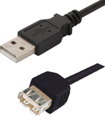 Commercial photography: Digitus USB 2.0 Type A (M) to USB Type A (F) 1.8m Extension Cable