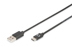 Commercial photography: Digitus USB Type-C (M) to USB Type A (M) 1.8m Connection Cable