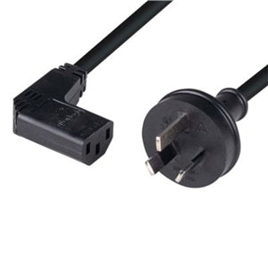 Commercial photography: Power Cord - Right Angle 10A/250V IEC (F) to 3 Pin Power (M) 1.8m