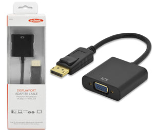 Commercial photography: Ednet DisplayPort (M) to VGA (F) Adapter Cable