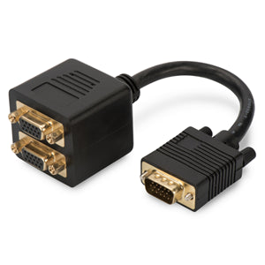 Commercial photography: Digitus VGA (M) to 2x VGA (F) Splitter 0.2m Monitor Adapter