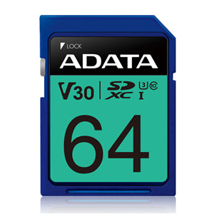 Commercial photography: ADATA Premier Pro UHS-I U3 V30 SDXC Card 64GB