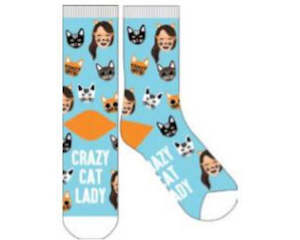 SOCK FF CRAZY CAT LADY