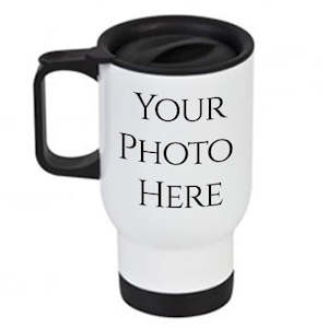 Commercial photography: 14 OZ SS TRAVEL MUG FULL WHITE