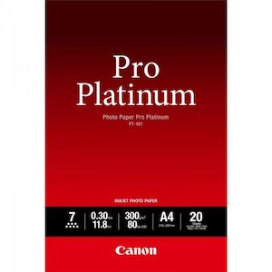 Canon A4 Pro Platinum 300gsm Photo Paper – 20 Sheets