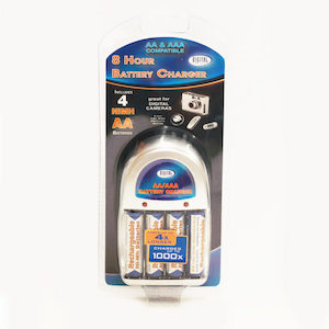 Products: AA & AAA Battery Charger (Includes 4 AA Batteries)