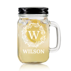 Publishing: Mason Jar - Monogram Wreath