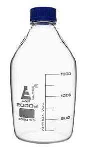 Eisco 2000ml Bottle Reagent graduated, borosilicate glass with screw cap (GL45) CH0164E