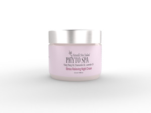 Stress Relieving Night Cream with Chamomile, Lavender and Ylang-Ylang Oils