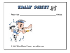 Musical instrument: Tally Sheets