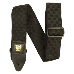 Classic Jacquard Guitar Strap/Bass Strap - Black Checkers