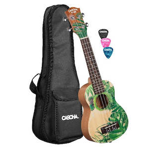 Cascha Art Series Ukulele, Leaf Design