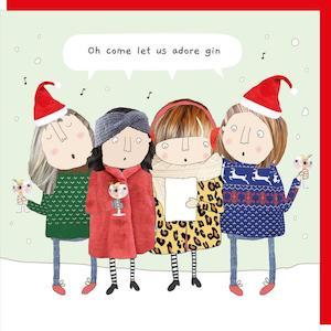 Rosie Made A Thing - Oh Come Let Us Adore Gin - Christmas Card