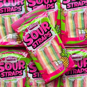 Confectionery: Sour Straps - Raspberry/Lemonade/Pineapple