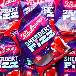 Confectionery: RJ's Fabulicious Sherbert Fizz Raspberry