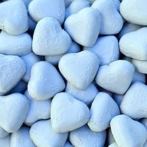 White Wrapped Chocolate Hearts