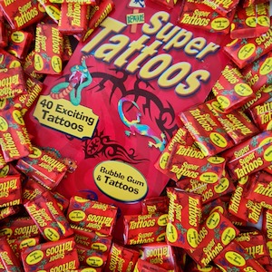 Super Tattoo Bubblegum (Bag of 10)