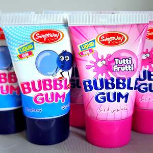 Confectionery: Sweetway Liquid Bubble Gum Tubes