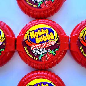 Confectionery: Hubba Bubba Bubble Tape - Seriously Strawberry