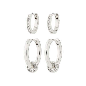 Scottie Recycled Earrings 2-In-1 Set - Silver Plated