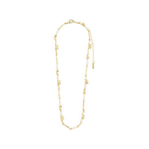 Focus Necklace - Gold Plated - White