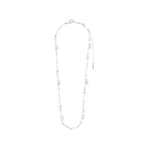 Focus Necklace - Silver Plated - White