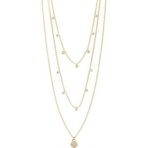 Chayenne Recycled Crystal Necklace - Gold Plated