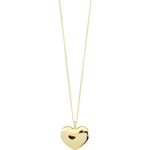 Gold Jewellery: Sophia Recycled Heart Pendant Necklace - Gold Plated