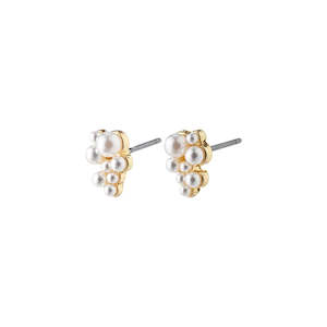 Gold Jewellery: Relando Beaded Earrings - Gold Plated