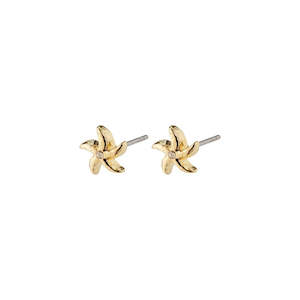 Gold Jewellery: Oakley Recycled Starfish Earrings - Gold Plated