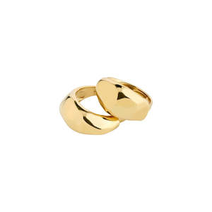 Rings 1: Dune Recycled Rings 2 In A Set - Gold Plated