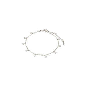 Bracelets: Maja Crystal Multi Drops Bracelet - Silver Plated