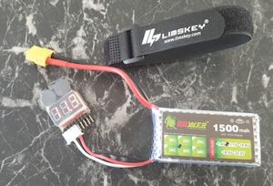 1500 3S 40C LiPo battery with free strap. Lion Power. XT60