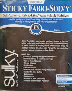 Products: Sulky Sticky Fabri-Solvy