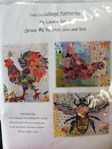 Original Pink Possum Kits And Patterns: KIT and Pattern of Teeny Tiny Collage group # 6, Laura Heine