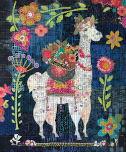 Indie the Llama Collage Pattern by Laura Heine