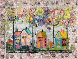 Laura Heine Collage: Birch Street Collage Pattern by Laura Heine