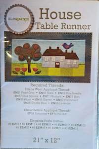 House Table Runner by Sue Spargo