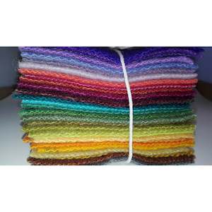 100% hand dyed Wool fabric.  Bundle of  30 pieces