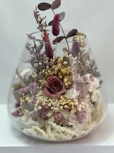 Dried Flower Terrarium - Pastels