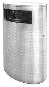 Waste remediation: Stainless Steel Oval Bin 66L - RB-902S