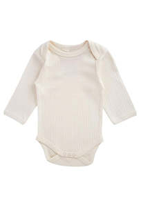 L/S Bodysuit Pointelle - Natural