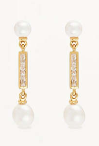 Breathe Pearl Drop Earrings