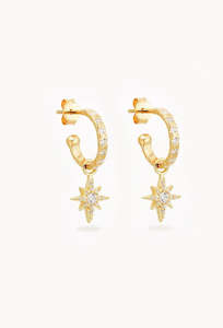 Dancing In Starlight Hoops - Gold