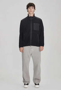 Clothing: Mens Sherpa Zip Through - Black