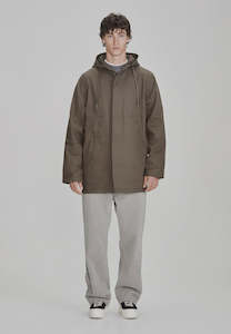 Clothing: Mens Drill Parker - Charcoal