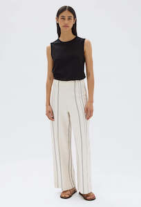 Matera Stripe Pant - Black / Cream