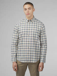 Oxford Check L/S Shirt - Snow White