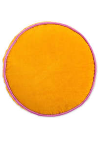 Velvet Pea Cushion - Mango Daiquiri